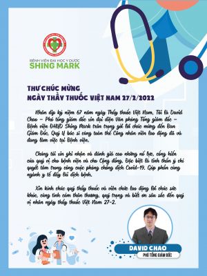 THƯ CHÚC MỪNG NGÀY THẦY THUỐC VIỆT NAM NGÀY 27/2/2022