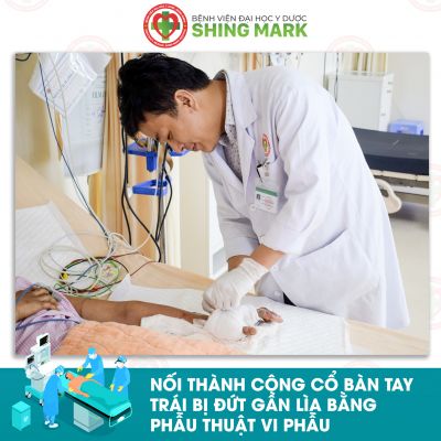 NỐI THÀNH CÔNG CỔ BÀN TAY TRÁI BỊ ĐỨT GẦN LÌA BẰNG PHẪU THUẬT VI PHẪU